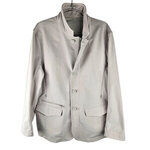 Lululemon MWB Stretch Commuter Coat Blazer Jacket Mens Large Khaki
